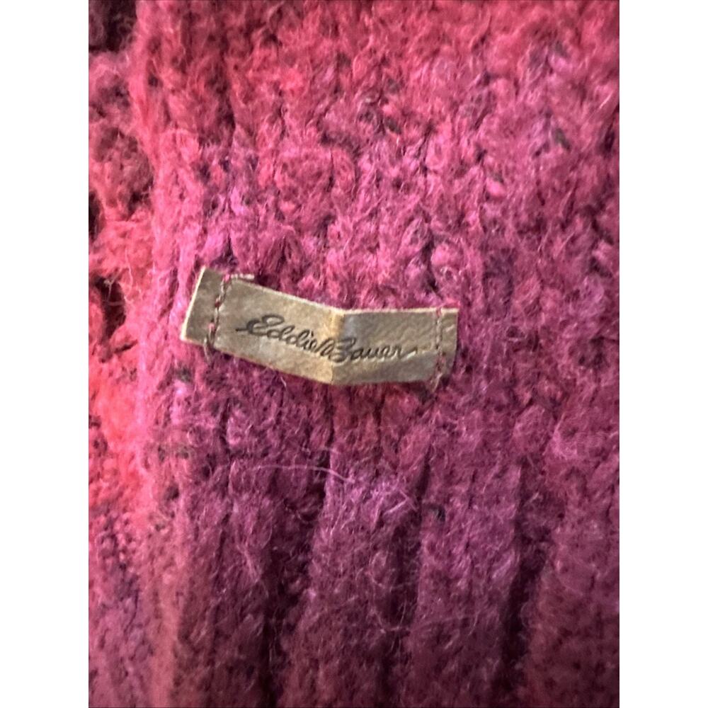 Vintage Eddie Bauer Wool Knit Cardigan Pink Striped Women’s Size S - Picture 3 of 7